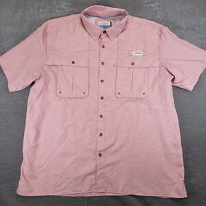 Magellan Outdoors Mens Fishing Shirt‎ 2XL Red Gingham Relaxed Fit